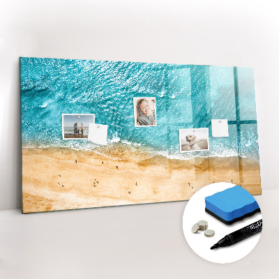 Magnetic board for drawing Sea beach people