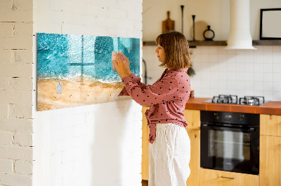 Magnetic board for drawing Sea beach people