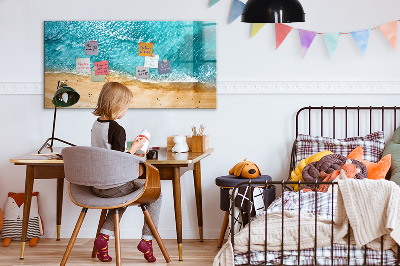 Dry erase magnetic board Sea beach people
