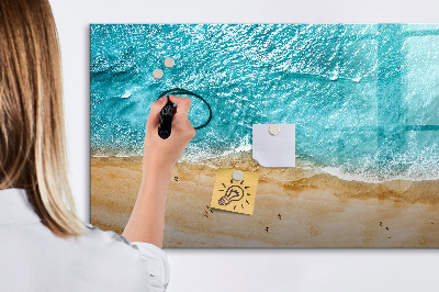Dry erase magnetic board Sea beach people