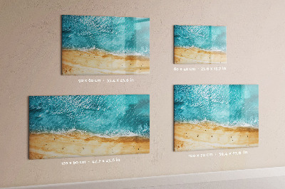 Dry erase magnetic board Sea beach people