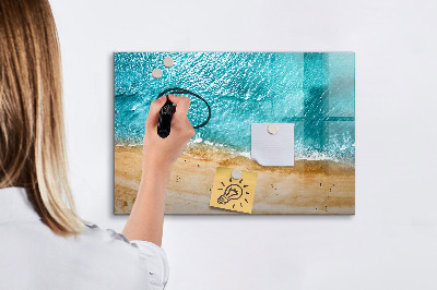 Dry erase magnetic board Sea beach people