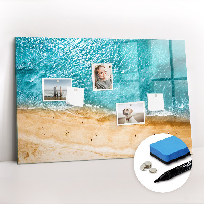 Dry erase magnetic board Sea beach people