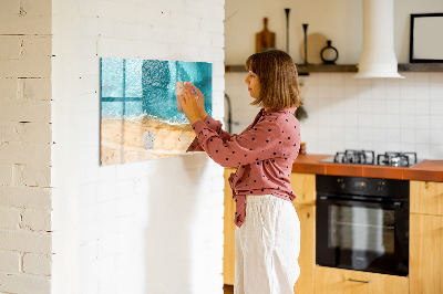 Magnetic board for drawing Sea beach people