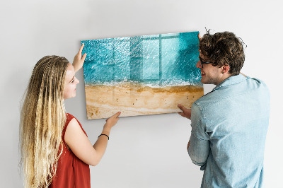 Dry erase magnetic board Sea beach people