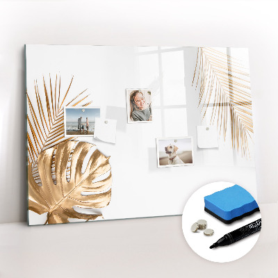Magnetic dry erase board Tropical leaves