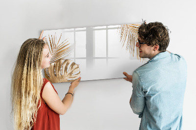 Magnetic dry erase board Tropical leaves