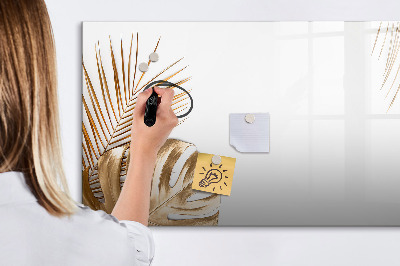 Magnetic dry erase board Tropical leaves