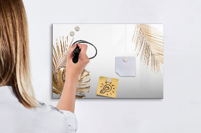 Magnetic dry erase board Tropical leaves