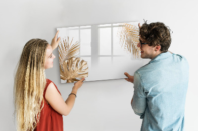 Magnetic dry erase board Tropical leaves
