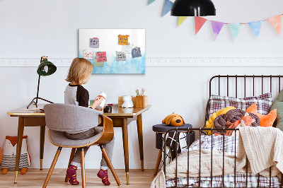 Magnetic dry erase board Painted spots