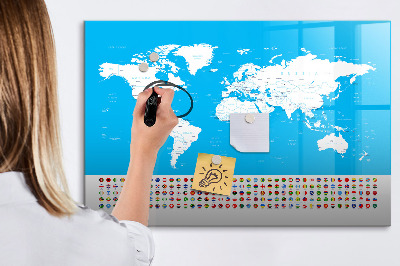 Magnetic board for drawing Contour map of countries