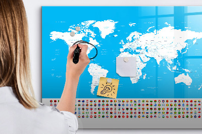 Magnetic board for drawing Contour map of countries