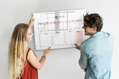 Magnetic dry erase board My weekly planner