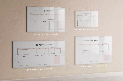 Magnetic board with marker My weekly planner