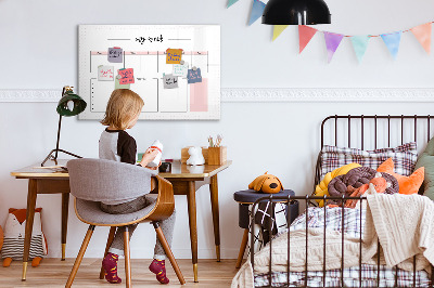 Magnetic dry erase board My weekly planner