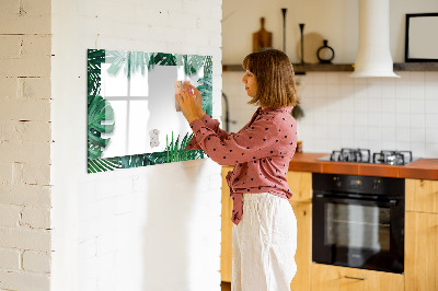 Magnetic dry erase board Tropical leaves