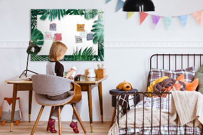 Magnetic dry erase board Tropical leaves