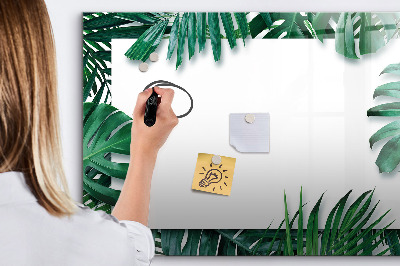 Magnetic dry erase board Tropical leaves