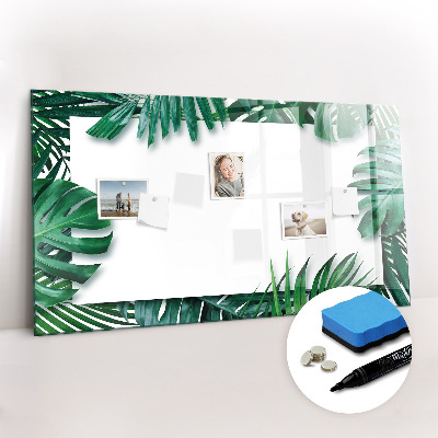 Magnetic dry erase board Tropical leaves