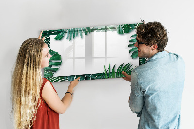 Magnetic dry erase board Tropical leaves
