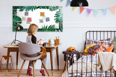 Magnetic dry erase board Tropical leaves