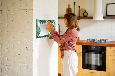 Magnetic dry erase board Tropical leaves
