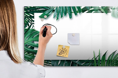 Magnetic dry erase board Tropical leaves