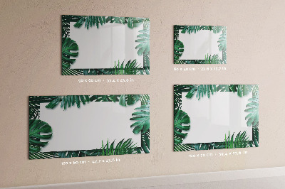 Magnetic dry erase board Tropical leaves