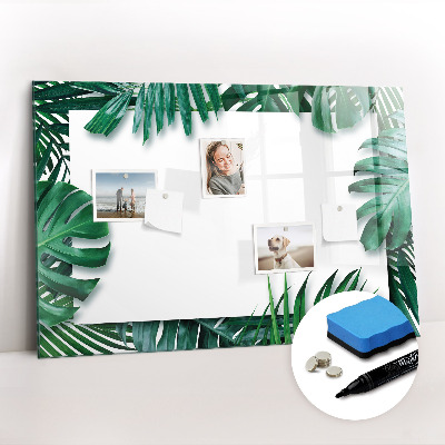 Magnetic dry erase board Tropical leaves