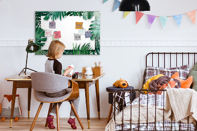 Magnetic dry erase board Tropical leaves