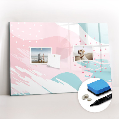 Dry erase magnetic board Pastel abstraction