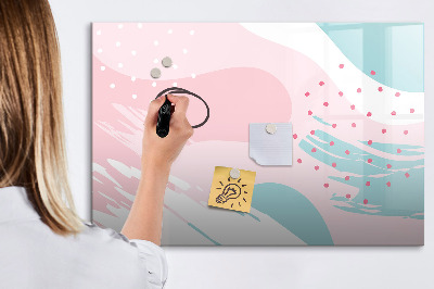 Dry erase magnetic board Pastel abstraction