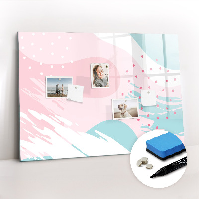 Dry erase magnetic board Pastel abstraction