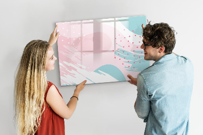Dry erase magnetic board Pastel abstraction