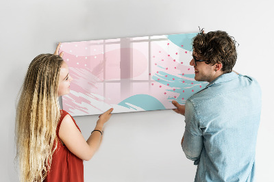 Dry erase magnetic board Pastel abstraction