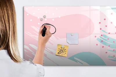Dry erase magnetic board Pastel abstraction