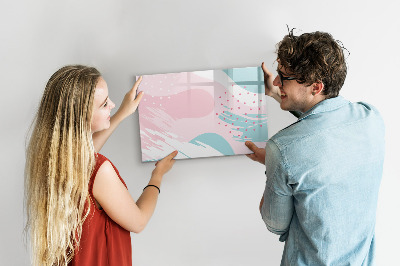 Dry erase magnetic board Pastel abstraction