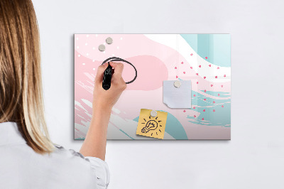 Dry erase magnetic board Pastel abstraction