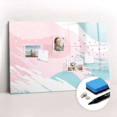 Dry erase magnetic board Pastel abstraction