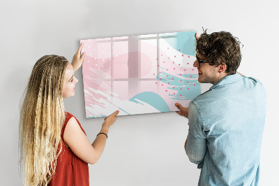 Dry erase magnetic board Pastel abstraction