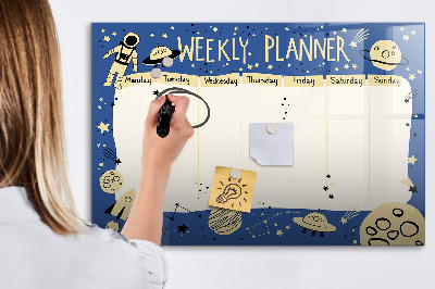 Dry erase magnetic board Cosmic planner