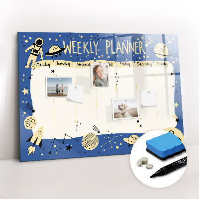 Dry erase magnetic board Cosmic planner