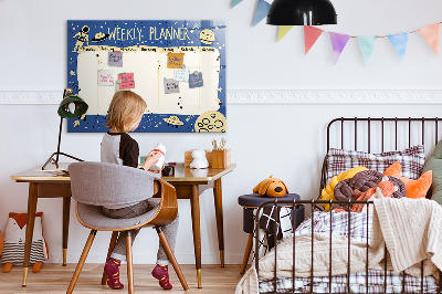 Dry erase magnetic board Cosmic planner