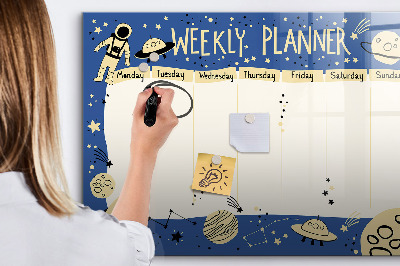 Dry erase magnetic board Cosmic planner