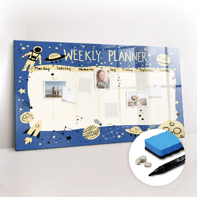 Dry erase magnetic board Cosmic planner