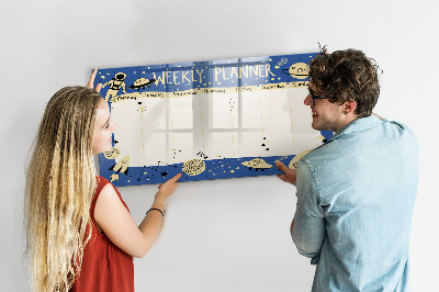 Dry erase magnetic board Cosmic planner