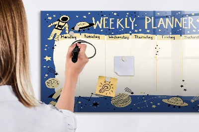 Dry erase magnetic board Cosmic planner