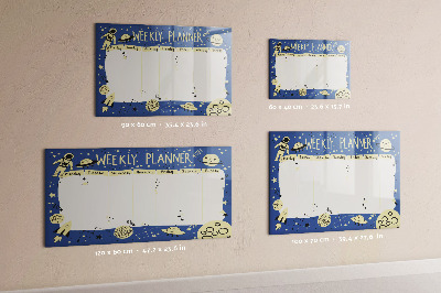 Dry erase magnetic board Cosmic planner