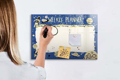 Dry erase magnetic board Cosmic planner